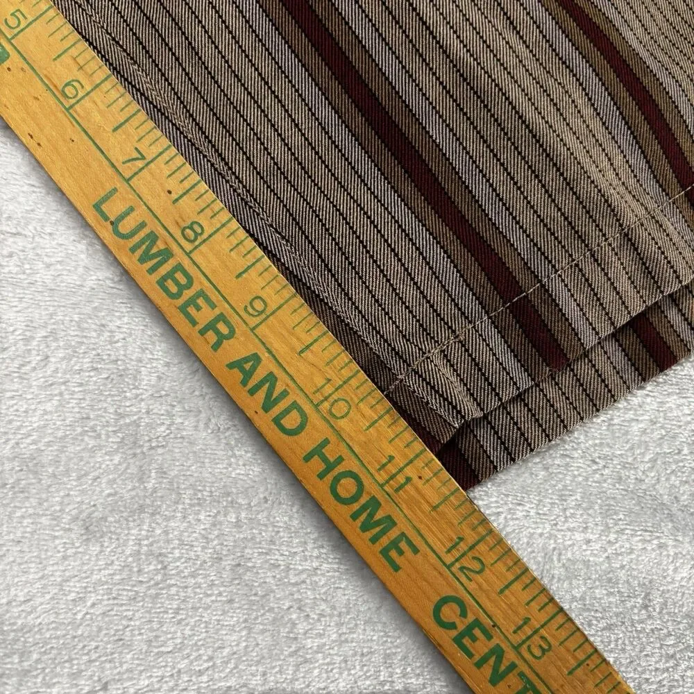 Katin Surf Co  Men's Bermuda Shorts Size 33 Brown /Maroon Striped Button Fly - Picture 12 of 13